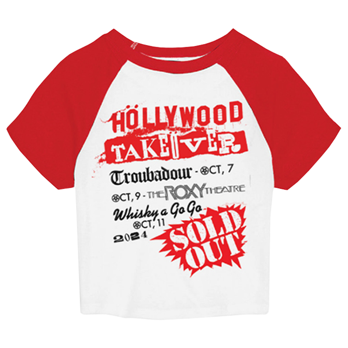 Höllywood Takeöver Crop Raglan – Motley Crue Store