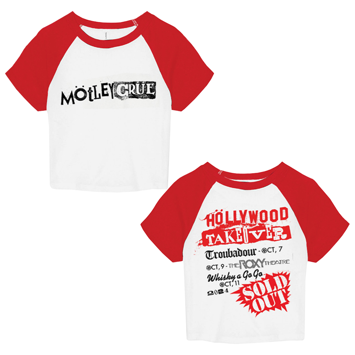 Höllywood Takeöver Crop Raglan – Motley Crue Store Höllywood Takeöver Crop Raglan – Motley Crue Store