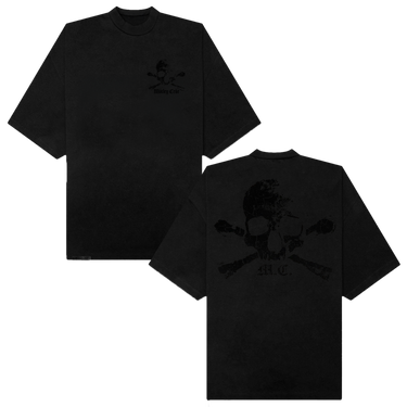 Black on Black Skull Tee (PRE-ORDER) – Motley Crue Store