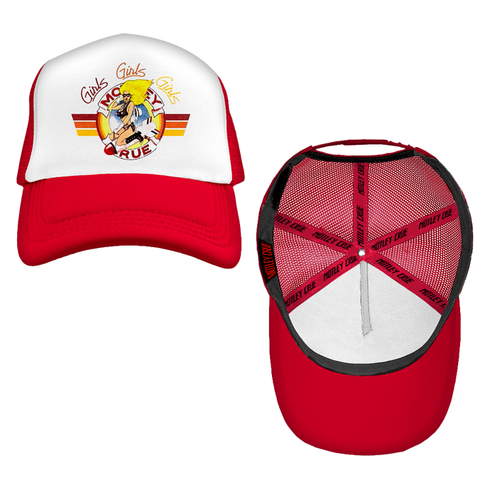 Red Bomber Girl Trucker Hat