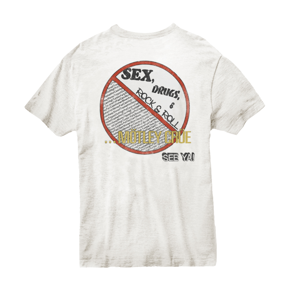 No Fun Tour 1984 White Tee – Motley Crue Store